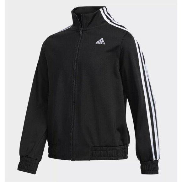 New Adidas Track Jacket Full Zip Black - Picture 1 of 10